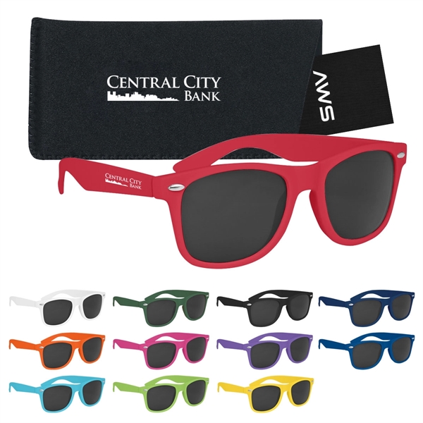Aws velvet touch Malibu sunglasses with a pouch and hang tag.... from ASI 61125 Hit Promotional Products / Hit®