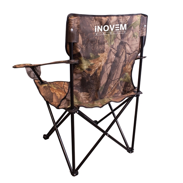 Outdoor folding chair. Heavy duty steel frame, polyester fabric, 2 cup... from ASI 30112 ACE Products / Ace Line