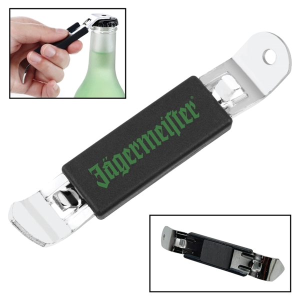 Stainless steel church key bottle opener and can tapper with built-in... from ASI 57655 STOPNGO Line