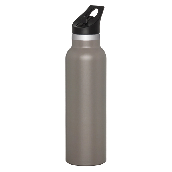 20-oz. double wall, vacuum insulated, stainless steel water bottle with leak-resistant... from ASI 57655 STOPNGO Line
