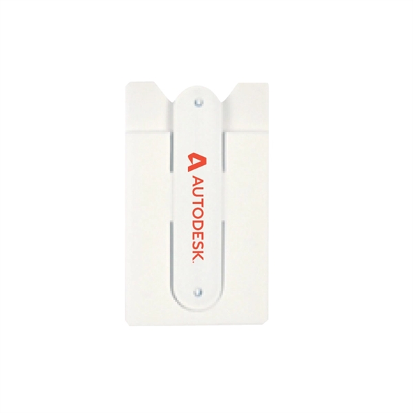 Smartphone wallet made of silicone with adhesive backing and a stand.... from ASI 57655 STOPNGO Line