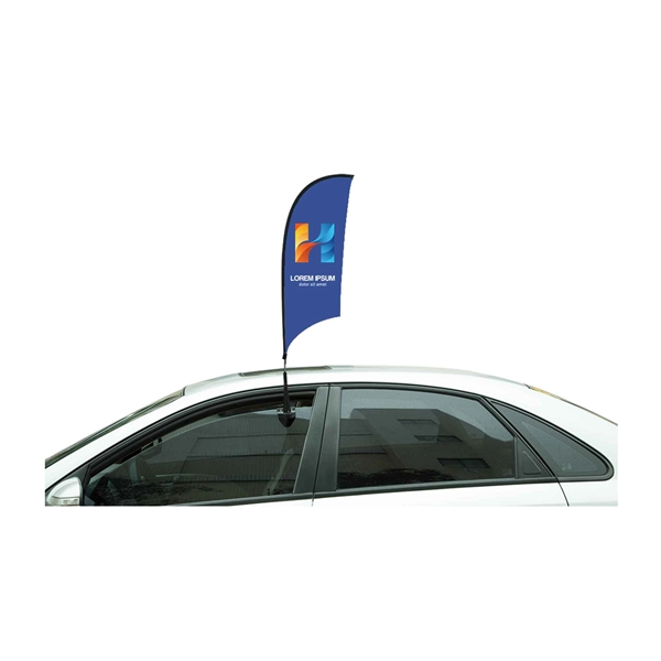 Polyester stationary car flags decorated with full-color digital printing.... from ASI 49891 Discount Marketing Products / Discount Marketing Products