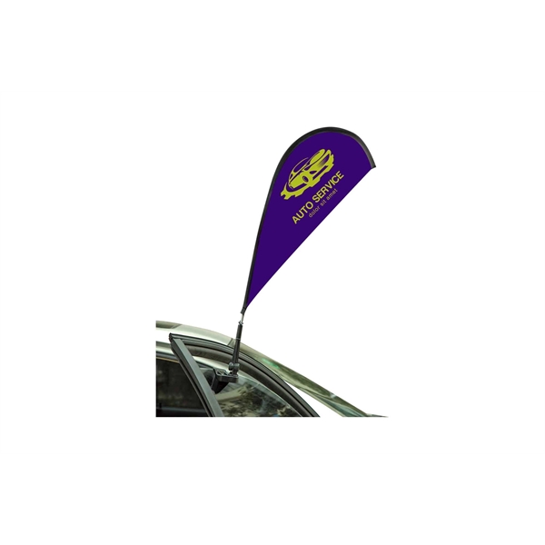 Polyester stationary car flags decorated with full-color digital printing.... from ASI 49891 Discount Marketing Products / Discount Marketing Products