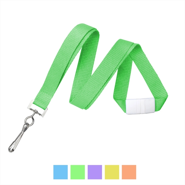 Neon Green Flat Polyester Lanyard with swivel hook. Blank.... from ASI 62088 IDProductsource