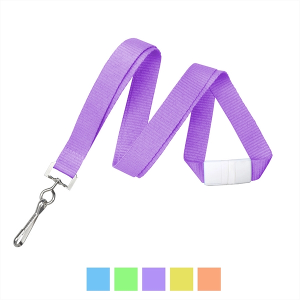 Neon Green Flat Polyester Lanyard with swivel hook. Blank.... from ASI 62088 IDProductsource