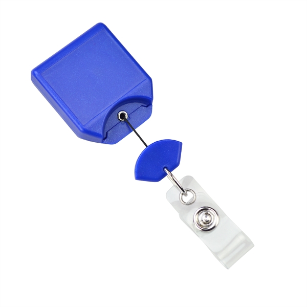 1.31" x 3.75" square ABS plastic badge reel with belt and... from ASI 62088 IDProductsource