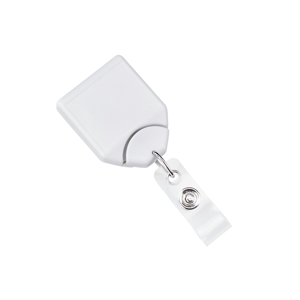 1.31" x 3.75" square ABS plastic badge reel with belt and... from ASI 62088 IDProductsource