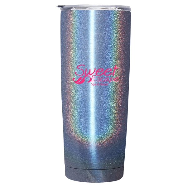 20 oz. iridescent tumbler made of stainless steel with clear plastic... from ASI 39552 BEL Promo