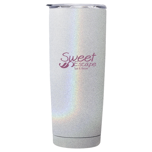 20 oz. iridescent tumbler made of stainless steel with clear plastic... from ASI 39552 BEL Promo