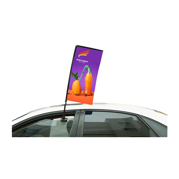 32" Single-Sided Stationary Rectangle Car Window Flag.... from ASI 49891 Discount Marketing Products / Discount Marketing Products