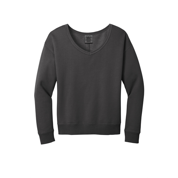 Port & Company Ladies Beach Wash Garment-Dyed V-Neck Swea...... from ASI 84863 SanMar