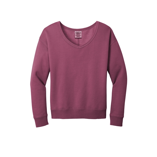 Port & Company Ladies Beach Wash Garment-Dyed V-Neck Swea...... from ASI 84863 SanMar