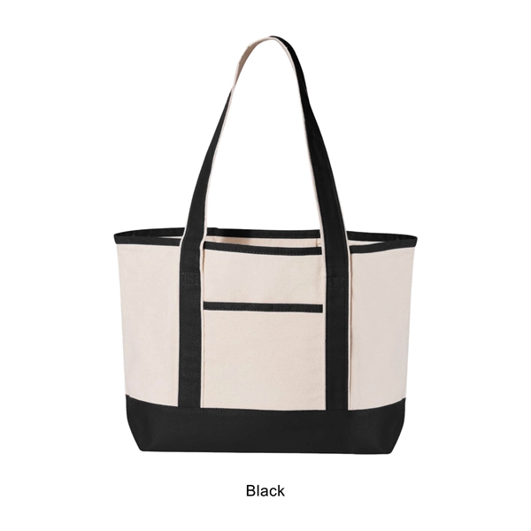12 oz. Self Fabric Handles Tote Bag/w inside zipper pocket... from ASI 41511 Brainchild USA Inc / BrainChild Gift Club
