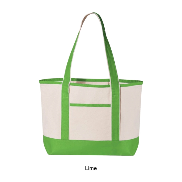 12 oz. Self Fabric Handles Tote Bag/w inside zipper pocket... from ASI 41511 Brainchild USA Inc / BrainChild Gift Club