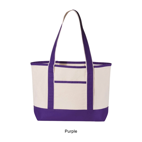 12 oz. Self Fabric Handles Tote Bag/w inside zipper pocket... from ASI 41511 Brainchild USA Inc / BrainChild Gift Club