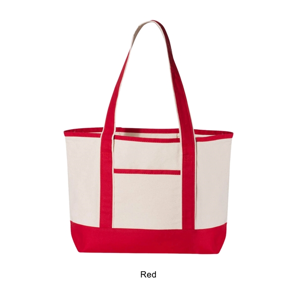 12 oz. Self Fabric Handles Tote Bag/w inside zipper pocket... from ASI 41511 Brainchild USA Inc / BrainChild Gift Club