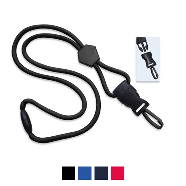 DTACH 36" 1/4" wide polyester lanyard with bulldog clip attachment.... from ASI 62088 IDProductsource