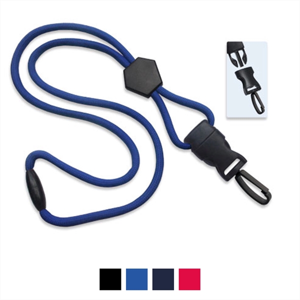 DTACH 36" 1/4" wide polyester lanyard with bulldog clip attachment.... from ASI 62088 IDProductsource