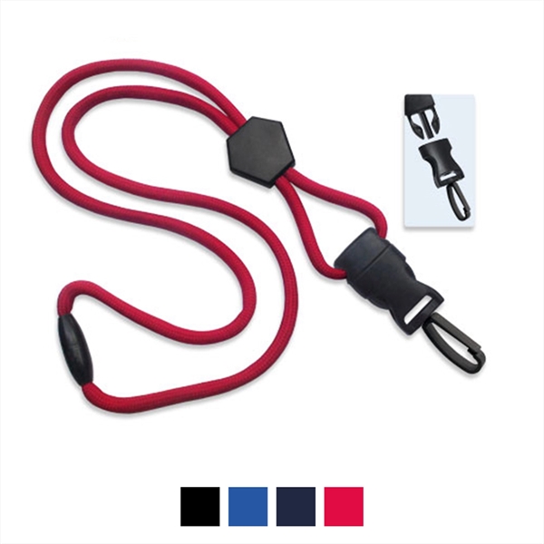 DTACH 36" 1/4" wide polyester lanyard with bulldog clip attachment.... from ASI 62088 IDProductsource