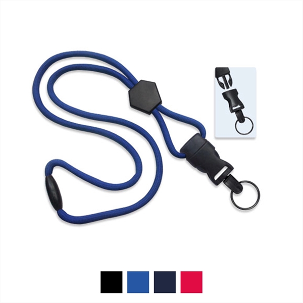 DTACH 36" 1/4" wide polyester lanyard with split ring attachment.... from ASI 62088 IDProductsource