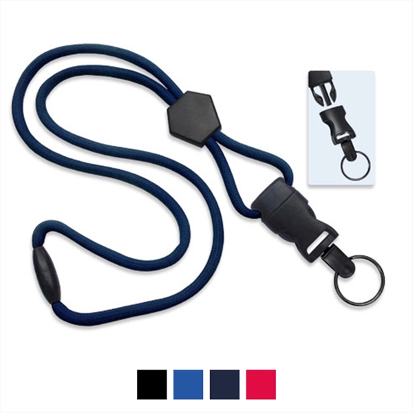 DTACH 36" 1/4" wide polyester lanyard with split ring attachment.... from ASI 62088 IDProductsource