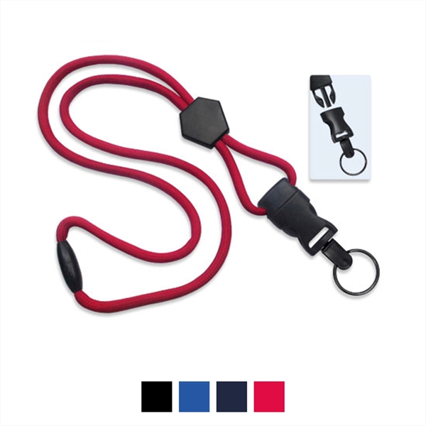 DTACH 36" 1/4" wide polyester lanyard with split ring attachment.... from ASI 62088 IDProductsource