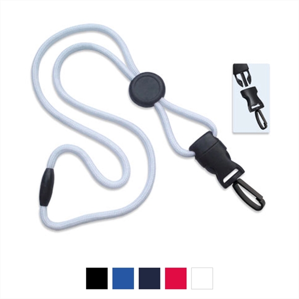 DTACH 36" 1/4" wide polyester lanyard with plastic hook attachment.... from ASI 62088 IDProductsource