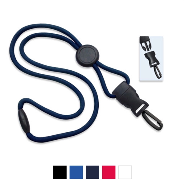 DTACH 36" 1/4" wide polyester lanyard with plastic hook attachment.... from ASI 62088 IDProductsource