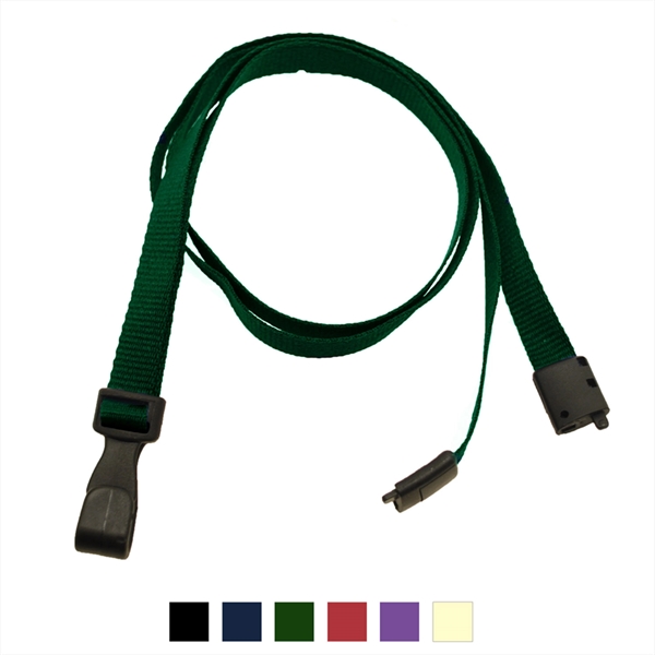 36" x 1/8" breakaway blank round braided lanyard with bulldog clip... from ASI 62088 IDProductsource