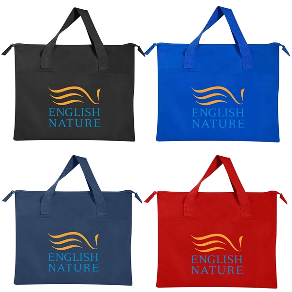 Zipper flat briefcase with front pocket... from ASI 40544 Binaco / Binaline