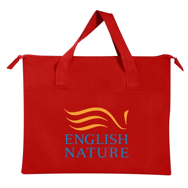 Zipper flat briefcase with front pocket... from ASI 40544 Binaco / Binaline