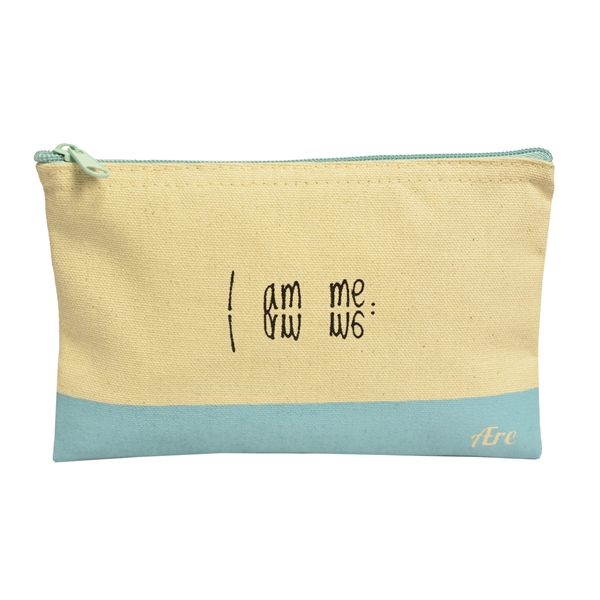 Made in USA - Cavas Zippered Pouch. Fully customizable cosmetic case... from ASI 65952 ZZ DROPPED -LBU Inc / LBU