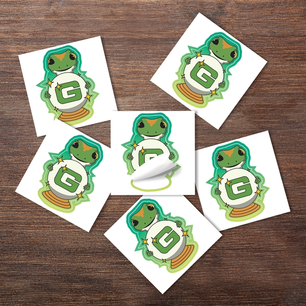 Kiss cut stickers made of white BOPP material, which is non-toxic,... from ASI 90807 Tekweld