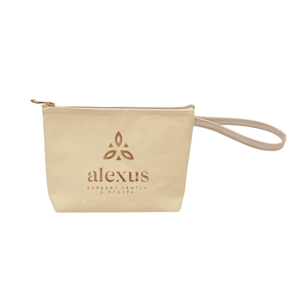 Made in USA - Cavas Zippered Pouch. Fully customizable cosmetic case... from ASI 65952 ZZ DROPPED -LBU Inc / LBU