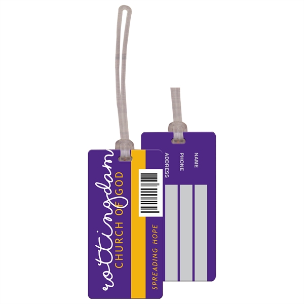 60 Mil Styrene ID tags for baggage during travel... from ASI 56100 Gemini Ind Inc / Gemini Line™