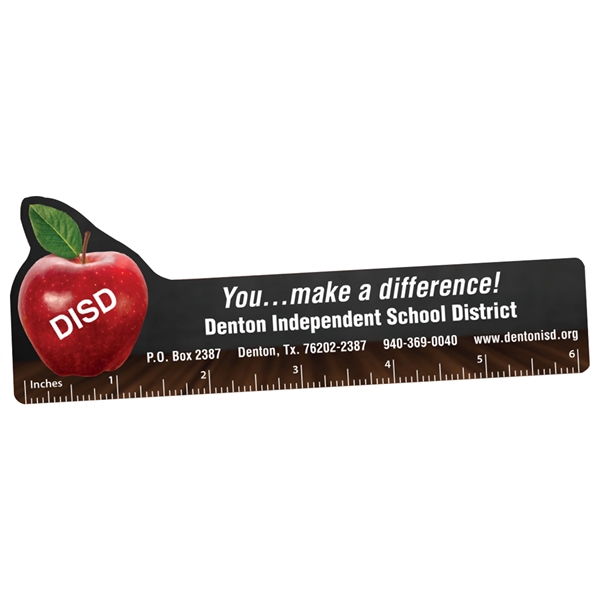 6" White Styrene ruler with a full color imprint.... from ASI 56100 Gemini Ind Inc / Gemini Line™