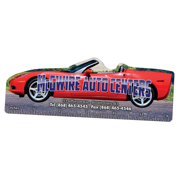 6" White Styrene ruler with a full color imprint.... from ASI 56100 Gemini Ind Inc / Gemini Line™