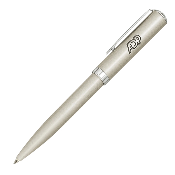 Twist-action ballpoint pen with solid brass construction, matte finish, and chrome... from ASI 68190 Lungsal / Lungsal