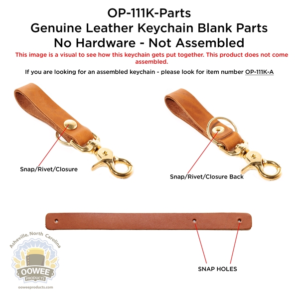 Our "Slim Keychain" blank leather piece. This product is blank and... from ASI 75126 Oowee Products