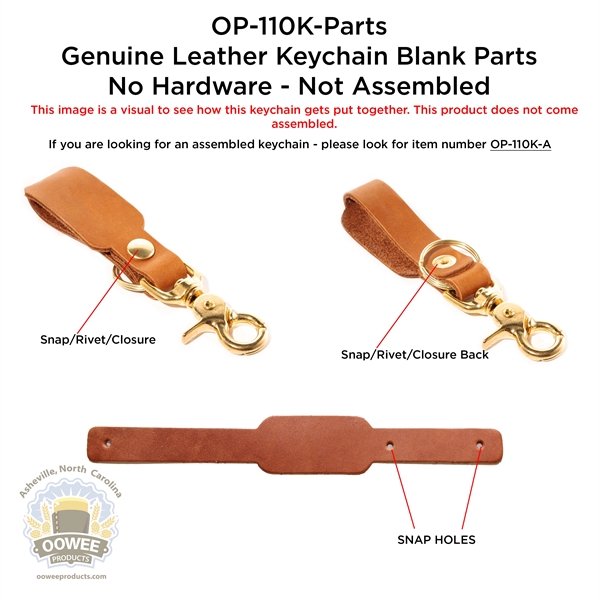 Our "Logo Keychain" blank leather piece. This product is blank and... from ASI 75126 Oowee Products