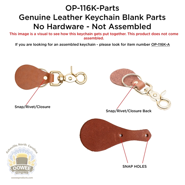 Our "Small Teardrop Keychain" blank leather piece. This product is blank... from ASI 75126 Oowee Products