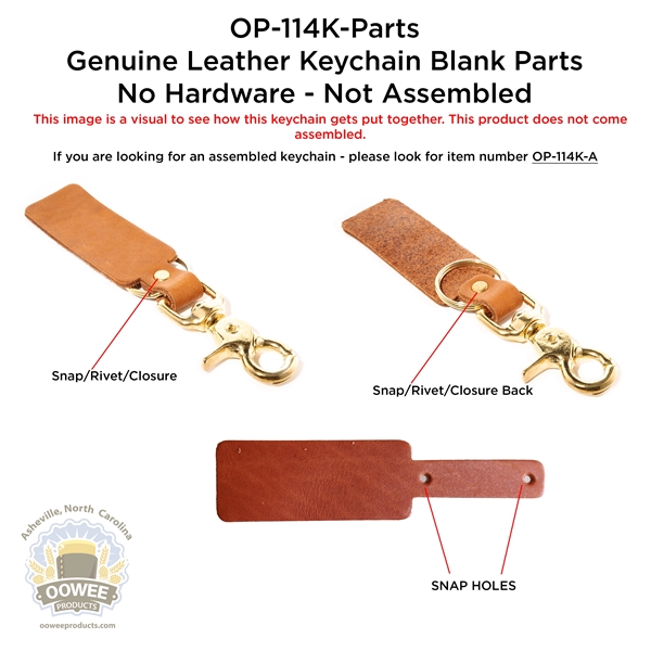 Our "Rectangle Keychain" blank leather piece. This product is blank and... from ASI 75126 Oowee Products