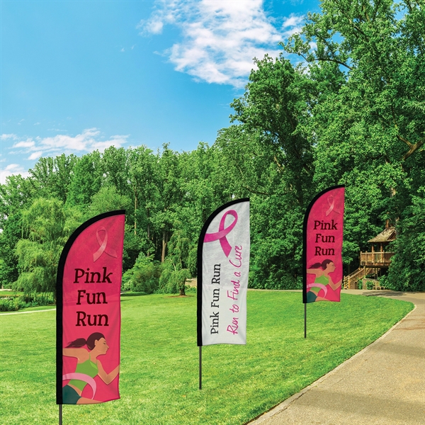 Portable half drop banner kit with hardware and 6' full color... from ASI 80228 Quinn