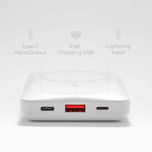 A 10,000 mAh, fast charging Qi power bank with MagSafe technology!... from ASI 91435 Tomax USA