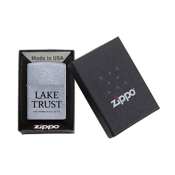 Zippo's Classic Street Chrome lighter has a 'distressed' look, giving the... from ASI 46170 Compass Industries Inc