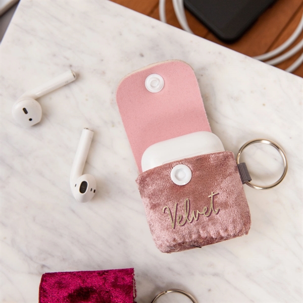 Velvet-neoprene airpod gen 2 cover with colored stitching... from ASI 74710 Numo / NUMO Kolder