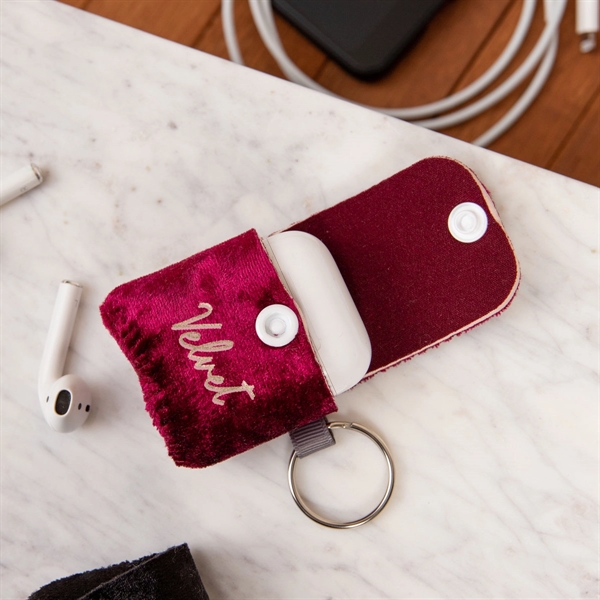 Velvet-neoprene airpod gen 2 cover with colored stitching... from ASI 74710 Numo / NUMO Kolder