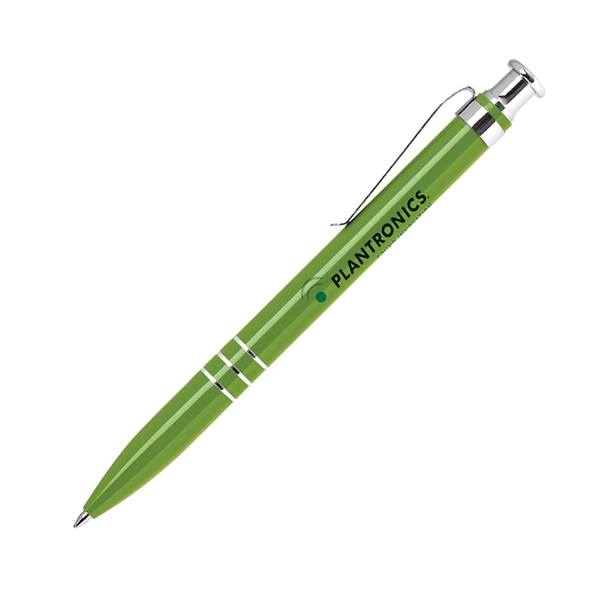 Aluminum click-action ballpoint pen with a slim, lacquer finish barrel and... from ASI 68190 Lungsal / Lungsal