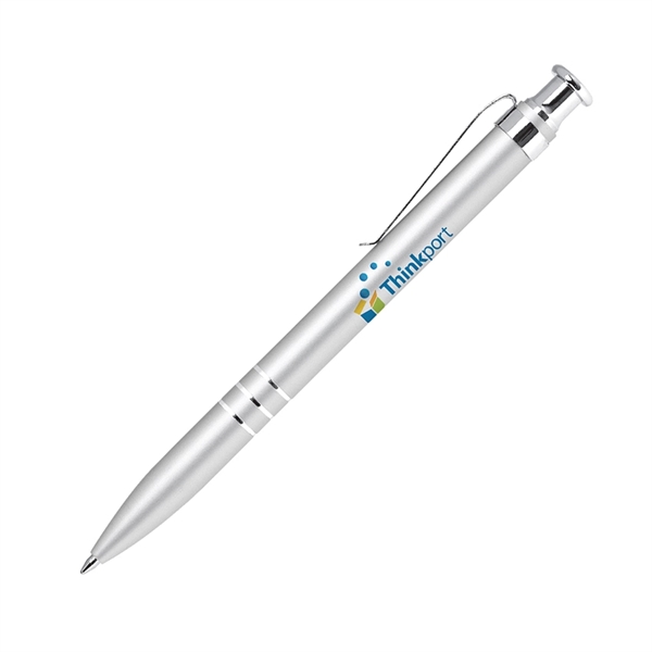 Aluminum click-action ballpoint pen with a slim, lacquer finish barrel and... from ASI 68190 Lungsal / Lungsal