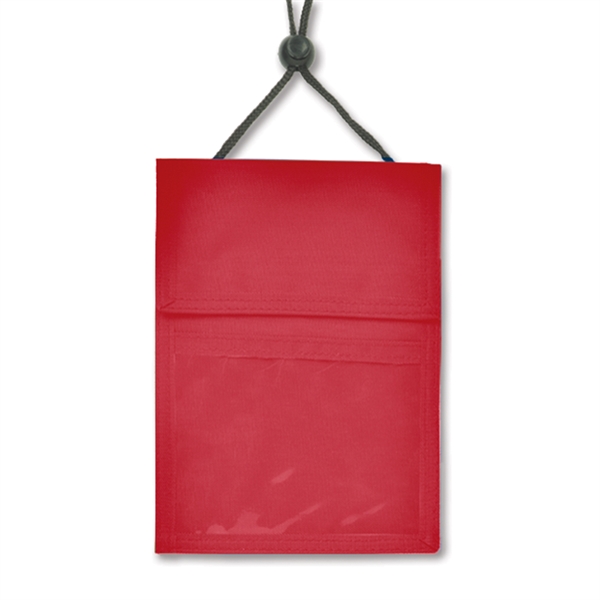 5.5" x 7" vinyl three-pocket credential wallet with clear ID window,... from ASI 62088 IDProductsource